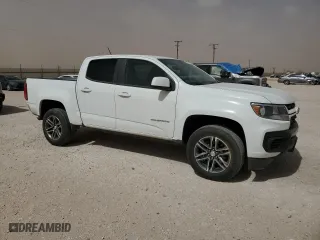 2021 Chevrolet Colorado 2WD Work Truck with VIN 1GCGSBEN6M1187687, listed as a Copart auction lot 47236795 with 27,107 mi miles and Salvage Title. Bid and sale history available at carsss.com. Image 4.