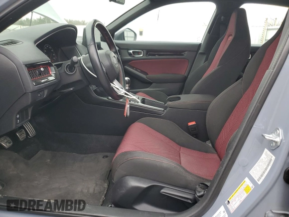 2022 Honda Civic Si with VIN 2HGFE1E5XNH472040, listed as a Copart auction lot 52603935 with 39,675 mi miles and Salvage Title. Bid and sale history available at DreamBid. Image 7.