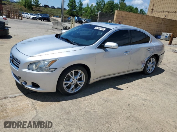 2013 Nissan Maxima SV with VIN 1N4AA5AP8DC801800, listed as a Copart auction lot 63450925 with 222,105 mi miles and Salvage title. Bid and sale history available at DreamBid. Image 1.