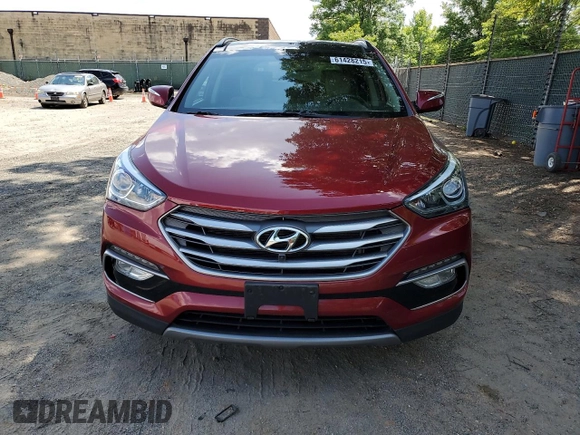 2017 Hyundai Santa Fe 2.4L with VIN 5XYZU3LB5HG411281, listed as a Copart auction lot 61428215 with 51,423 mi miles and Salvage title. Bid and sale history available at DreamBid. Image 5.