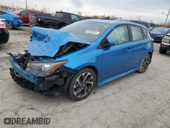 2016 Scion iM with VIN JTNKARJE3GJ513800, listed as a Copart auction lot 47670615 with 167,913 mi miles and Salvage Title. Bid and sale history available at carsss.com. Image 1.