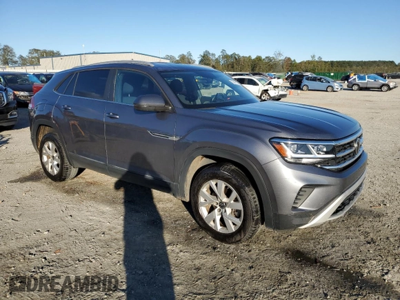 2021 Volkswagen Atlas S with VIN 1V2AC2CA0MC222200, listed as a Copart auction lot 76410174 with 50,054 mi miles and Salvage title. Bid and sale history available at DreamBid. Image 4.