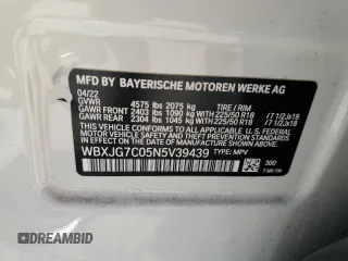 2022 BMW X1 sDrive28i with VIN WBXJG7C05N5V39439, listed as a Copart auction lot 81640724 with 30,261 mi miles and Salvage Title. Bid and sale history available at carsss.com. Image 15.