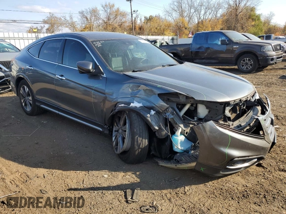 2013 Honda Crosstour EX-L with VIN 5J6TF2H58DL004464, listed as a Copart auction lot 77202994 with 142,494 mi miles and Salvage Title. Bid and sale history available at carsss.com. Image 4.