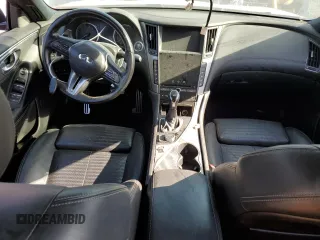 2018 Infiniti Q50 Red Sport 400 with VIN JN1FV7AP1JM460510, listed as a Copart auction lot 53756065 with Not provided miles and Salvage title. Bid and sale history available at DreamBid. Image 8.