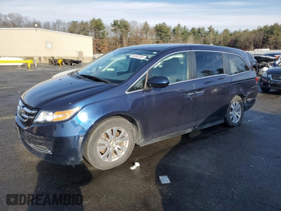 2014 Honda Odyssey EX with VIN 5FNRL5H43EB043503, listed as a Copart auction lot 50392205 with 110,095 mi miles and Salvage Title. Bid and sale history available at carsss.com. Image 1.