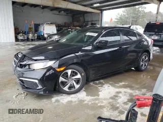 2019 Honda Civic Sedan LX with VIN 19XFC2F60KE031929, listed as a Copart auction lot 48042095 with 96,958 mi miles and Salvage Title. Bid and sale history available at carsss.com. Image 1.