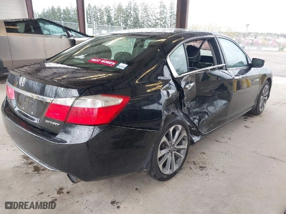 2014 Honda Accord Sedan Sport with VIN 1HGCR2F51EA076833, listed as a IAAI auction lot 41936015 with 153,130 mi miles. Bid and sale history available at carsss.com. Image 4.