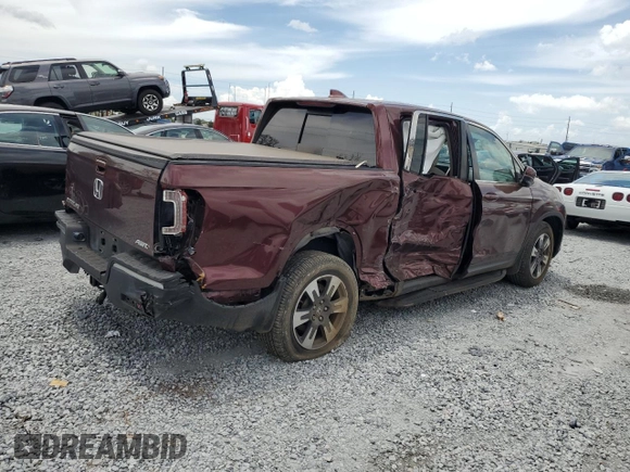 2019 Honda Ridgeline RTL-T with VIN 5FPYK3F65KB026342, listed as a Copart auction lot 65613715 with 70,622 mi miles and Clean title. Bid and sale history available at DreamBid. Image 3.