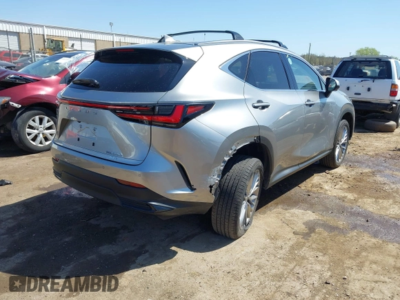 2025 Lexus NX with VIN JTJHKCEZ1S2049993, listed as a IAAI auction lot 41999283 with 2,825 mi miles. Bid and sale history available at carsss.com. Image 4.