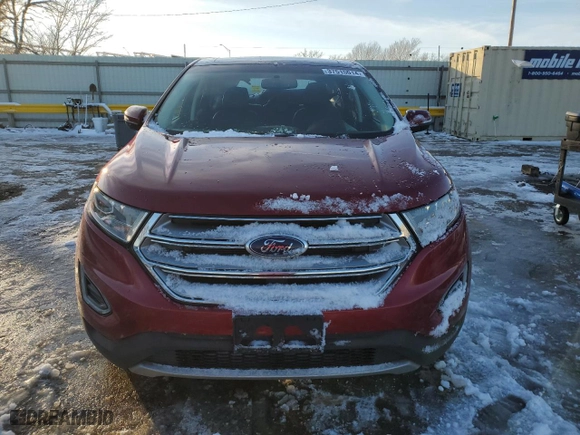 2016 Ford Edge Titanium with VIN 2FMPK4K85GBC37073, listed as a Copart auction lot 37515014 with 0 mi miles and Salvage Title. Bid and sale history available at carsss.com. Image 5.