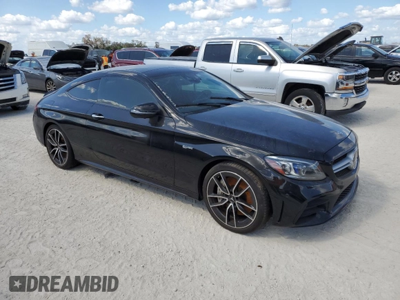 2021 Mercedes-Benz C 43 AMG with VIN W1KWJ6EB0MG091570, listed as a Copart auction lot 77256964 with Not provided miles and Non repairable. Bid and sale history available at DreamBid. Image 4.