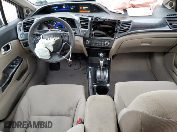 2012 Honda Civic EX with VIN 19XFB2F80CE053287, listed as a Copart auction lot 53332085 with 137,445 mi miles and Salvage Title. Bid and sale history available at DreamBid. Image 8.