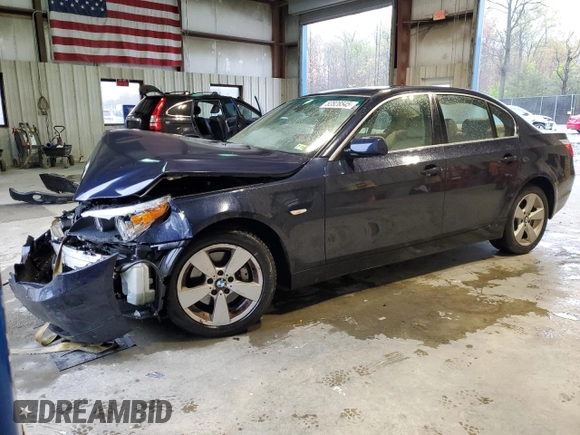 2006 BMW 5 Series 530xi with VIN WBANF73596CU21336, listed as a Copart auction lot 52828545 with 166,092 mi miles and Salvage Title. Bid and sale history available at DreamBid. Image 1.