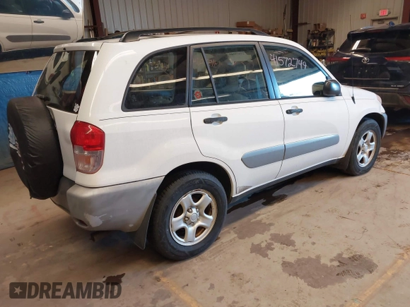 2003 Toyota RAV4 with VIN JTEGH20V830112592, listed as a IAAI auction lot 41572749 with 177,484 mi miles. Bid and sale history available at carsss.com. Image 4.