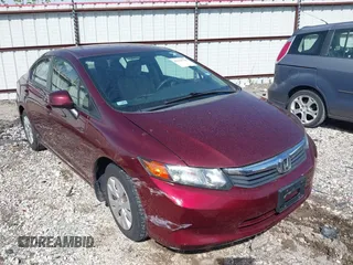 2012 Honda Civic LX z VIN 2HGFB2F51CH537335, wystawiony jako IAAI lot #42118730 z przebiegiem 98 502 mil mil oraz . Historia ofert i sprzedaży dostępna na DreamBid. Obrazek 1.