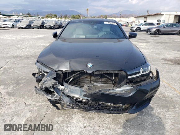 2021 BMW 5 Series 530e with VIN WBA13AG02MCG11255, listed as a Copart auction lot 71842724 with Not Provided miles and Salvage Title. Bid and sale history available at carsss.com. Image 5.