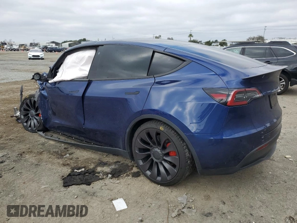 2022 Tesla Model Y Performance with VIN 7SAYGDEF4NF394472, listed as a Copart auction lot 44019665 with Not Provided miles and Non Repairable. Bid and sale history available at DreamBid. Image 2.
