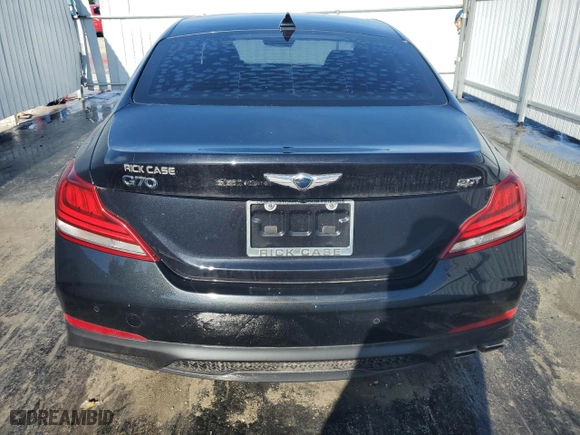 2021 Genesis G70 2.0T with VIN KMTG34LA8MU066815, listed as a Copart auction lot 71603554 with 26,195 mi miles and Clean Title. Bid and sale history available at carsss.com. Image 6.