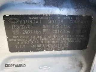 2005 Hyundai Sonata GLS with VIN KMHWF35H25A210105, listed as a Copart auction lot 47870105 with 143,002 mi miles and Salvage Title. Bid and sale history available at carsss.com. Image 12.