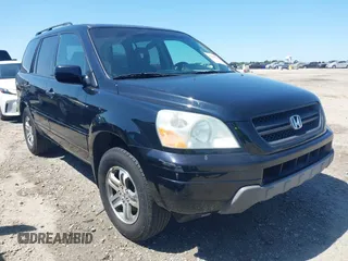 2003 Honda Pilot EX z VIN 2HKYF18503H609586, wystawiony jako IAAI lot #42145894 z przebiegiem 182 366 mil mil oraz . Historia ofert i sprzedaży dostępna na DreamBid. Obrazek 1.