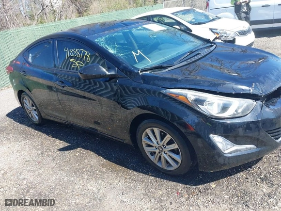 2016 Hyundai Elantra SE with VIN KMHDH4AE6GU487781, listed as a IAAI auction lot 41888778 with 184,289 mi miles. Bid and sale history available at carsss.com. Image 1.
