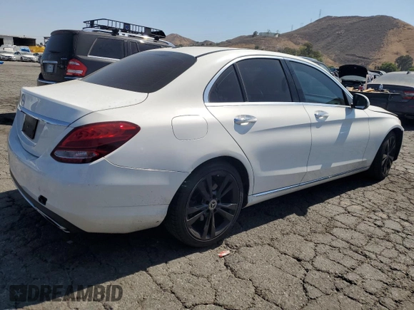 2018 Mercedes-Benz C 300 with VIN 55SWF4JBXJU240593, listed as a Copart auction lot 63388565 with 85,200 mi miles and Salvage title. Bid and sale history available at DreamBid. Image 3.