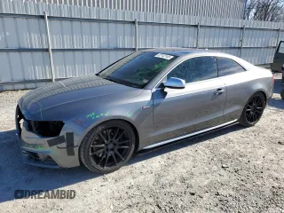 2014 Audi S5 Premium Plus with VIN WAUCGAFRXEA010408, listed as a Copart auction lot 42742145 with 128,354 mi miles and Salvage Title. Bid and sale history available at carsss.com. Image 1.
