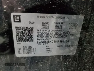 2019 Chevrolet Tahoe LT с VIN 1GNSKBKC3KR394136, выставлен на аукционе Copart как лот 52787905 с пробегом Не указан миль и Чистый • Clean title. История ставок и продаж доступна на DreamBid. Изображение 15.
