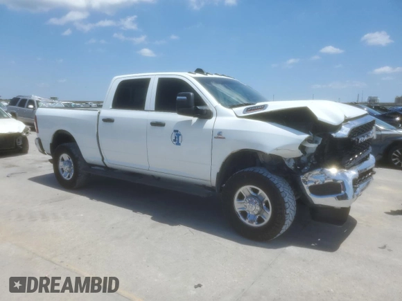 2023 Ram 2500 Tradesman with VIN 3C6UR5CL3PG636676, listed as a Copart auction lot 56949335 with 61,984 mi miles and Salvage title. Bid and sale history available at DreamBid. Image 4.