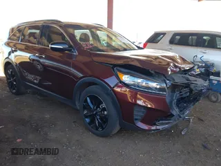 2019 Kia Sorento S V6 with VIN 5XYPG4A56KG590231, listed as a IAAI auction lot 41313789 with 92,776 mi miles. Bid and sale history available at carsss.com. Image 1.