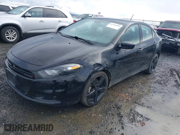 2015 Dodge Dart SXT with VIN 1C3CDFBB8FD267363, listed as a IAAI auction lot 41493009 with 62,268 mi miles. Bid and sale history available at carsss.com. Image 2.
