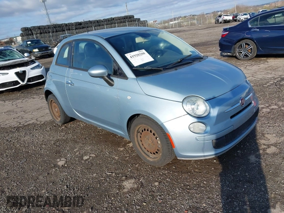 2013 FIAT 500 Pop with VIN 3C3CFFAR1DT754372, listed as a IAAI auction lot 41920208 with 1 mi miles. Bid and sale history available at carsss.com. Image 1.