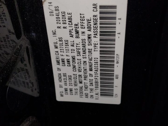 2015 Acura TLX z VIN 19UUB1F31FA003870, wystawiony jako Copart lot #77775063 z przebiegiem 140 615 mil mil oraz Szkoda całkowita • Salvage title. Historia ofert i sprzedaży dostępna na DreamBid. Obrazek 13.
