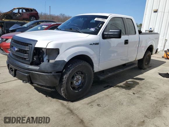 2014 Ford F-150 XL with VIN 1FTEX1EM1EKE25774, listed as a Copart auction lot 49317895 with 220,177 mi miles and Salvage Title. Bid and sale history available at carsss.com. Image 1.