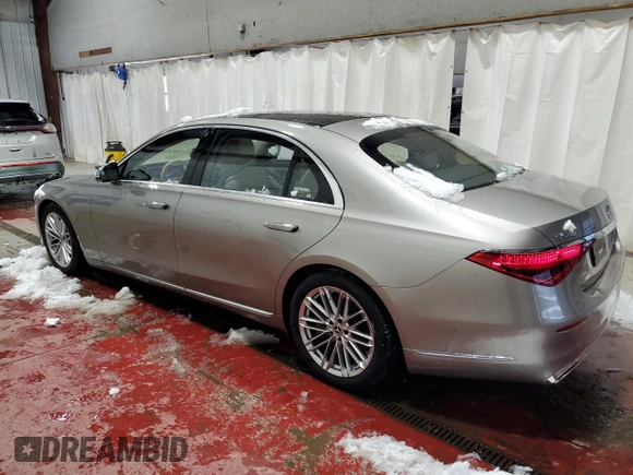 2023 Mercedes-Benz S-Class S 580 with VIN W1K6G7GB6PA178950, listed as a Copart auction lot 70613584 with 20,338 mi miles and Salvage Title. Bid and sale history available at carsss.com. Image 2.