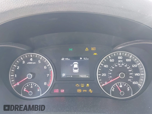 2019 Kia Optima EX with VIN 5XXGU4L12KG292041, listed as a IAAI auction lot 42065738 with 74,222 mi miles and . Bid and sale history available at carsss.com. Image 7.