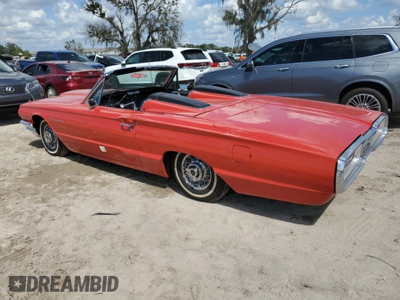 1964 Ford Thunderbird with VIN 4Y85Z148141, listed as a Copart auction lot 73769444 with 3,631 mi miles and Salvage Title. Bid and sale history available at DreamBid. Image 2.