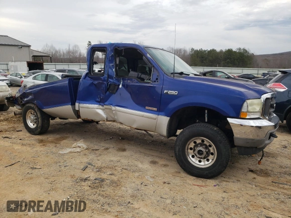 2003 Ford Super Duty F-250 XL with VIN 1FTNX21P03EC47776, listed as a Copart auction lot 46516615 with 0 mi miles and Salvage Title. Bid and sale history available at carsss.com. Image 4.