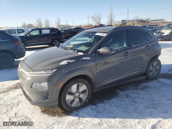 2021 Hyundai Kona Electric SEL with VIN KM8K23AG0MU122741, listed as a Copart auction lot 71721392 with 51,418 mi miles. Bid and sale history available at carsss.com. Image 1.