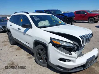 2017 Jeep Cherokee Sport with VIN 1C4PJLAB2HW578221, listed as a IAAI auction lot 41845458 with 189,580 mi miles. Bid and sale history available at carsss.com. Image 1.