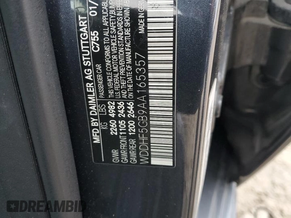 2010 Mercedes-Benz E-Class E 350 Luxury with VIN WDDHF5GB9AA165357, listed as a Copart auction lot 45234235 with 153,500 mi miles and Salvage Title. Bid and sale history available at carsss.com. Image 14.