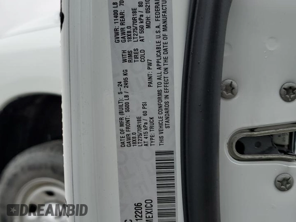 2024 Ram 3500 Tradesman with VIN 3C63R3GJ7RG312206, listed as a Copart auction lot 42588675 with 1,419 mi miles and Salvage Title. Bid and sale history available at carsss.com. Image 12.