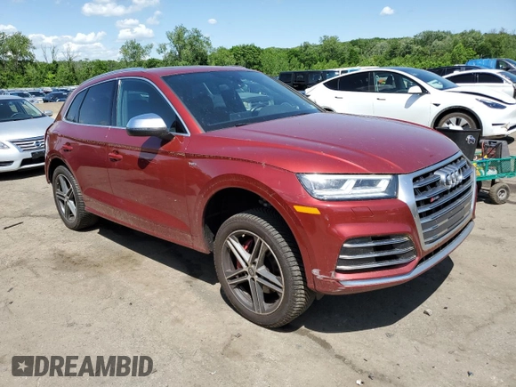 2018 Audi SQ5 Premium Plus with VIN WA1A4AFY5J2102468, listed as a Copart auction lot 56476584 with 60,139 mi miles and Salvage Title. Bid and sale history available at DreamBid. Image 4.