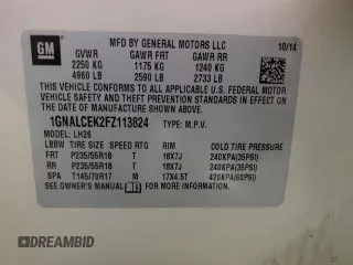 2015 Chevrolet Equinox LT with VIN 1GNALCEK2FZ113824, listed as a Copart auction lot 47945265 with 147,750 mi miles and Salvage Title. Bid and sale history available at carsss.com. Image 14.