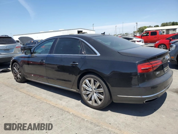2016 Audi A8 3.0T with VIN WAU34AFD8GN004633, listed as a Copart auction lot 61692955 with 155,405 mi miles and Salvage title. Bid and sale history available at DreamBid. Image 2.