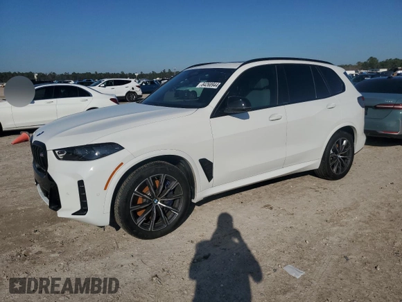 2024 BMW X5 M60i with VIN 5UX33EU01R9U55250, listed as a Copart auction lot 84268944 with 0 mi miles and Non Repairable. Bid and sale history available at carsss.com. Image 1.