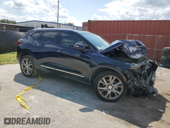 2020 Chevrolet Blazer Premier with VIN 3GNKBFRS7LS694488, listed as a Copart auction lot 72177354 with 53,357 mi miles and Non repairable. Bid and sale history available at DreamBid. Image 4.