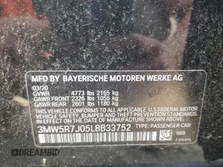 2020 BMW 3 Series 330i xDrive z VIN 3MW5R7J05L8B33752, wystawiony jako Copart lot #59315585 z przebiegiem Nie podano mil oraz Czysty tytuł • Clean title. Historia ofert i sprzedaży dostępna na DreamBid. Obrazek 12.