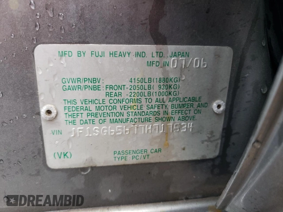 2007 Subaru Forester X with VIN JF1SG65677H717534, listed as a Copart auction lot 83818154 with 132,921 mi miles and Salvage title. Bid and sale history available at DreamBid. Image 12.